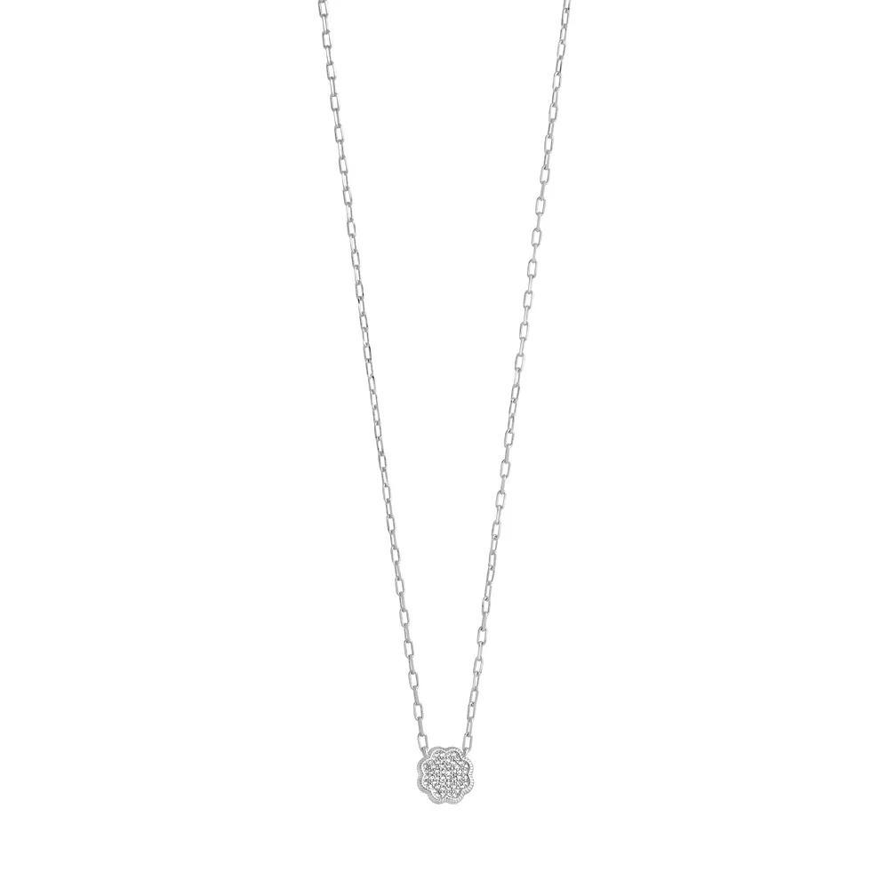 MC Collective Cubic Zirconia Petal Pendant Necklace, Women's, Gold Tone Product Image