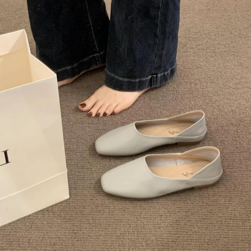 Faux Leather Plain Slip-Ons Product Image