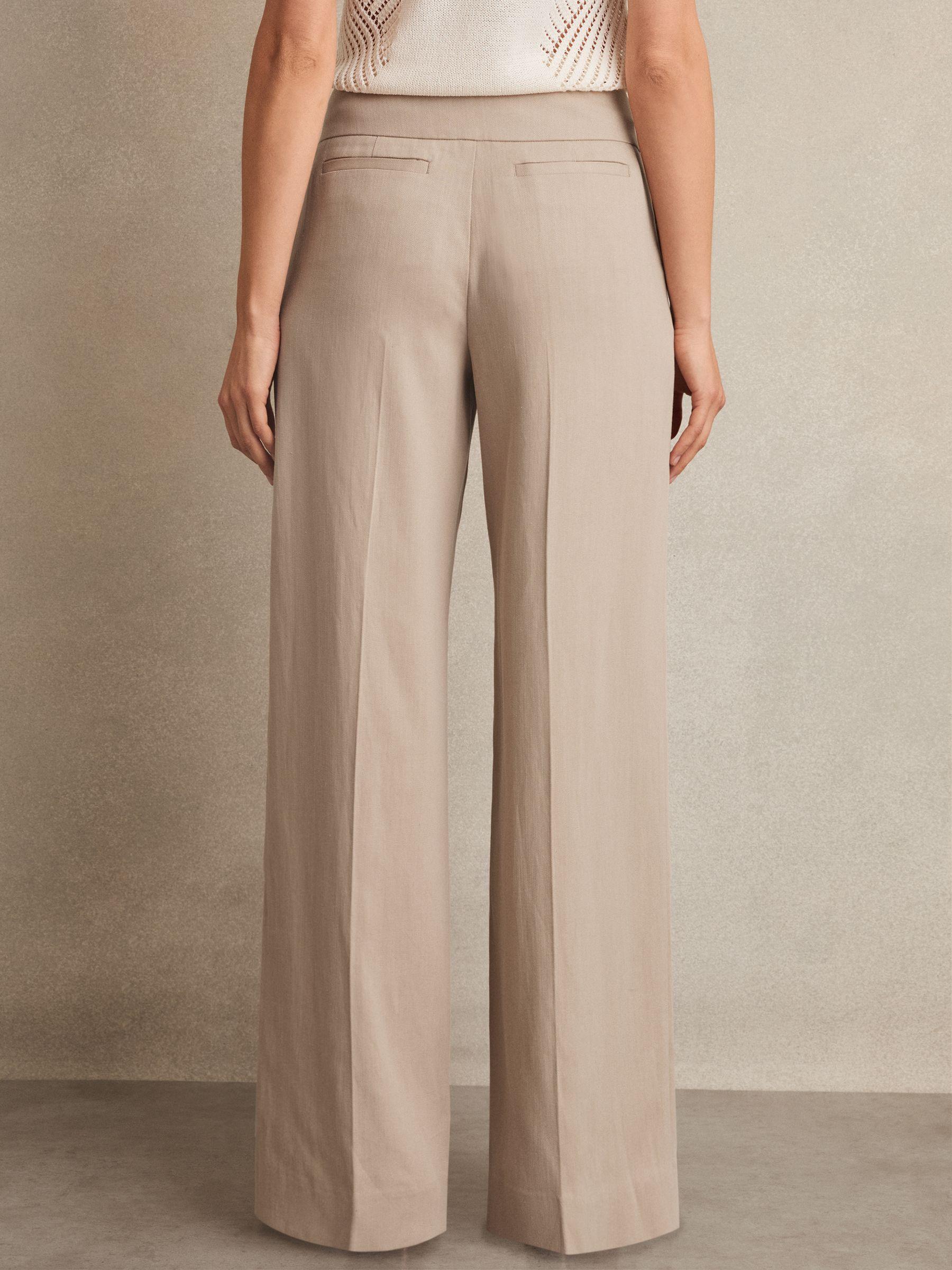 Petite Poplin Belted Split Midi Dress in Ivory Product Image