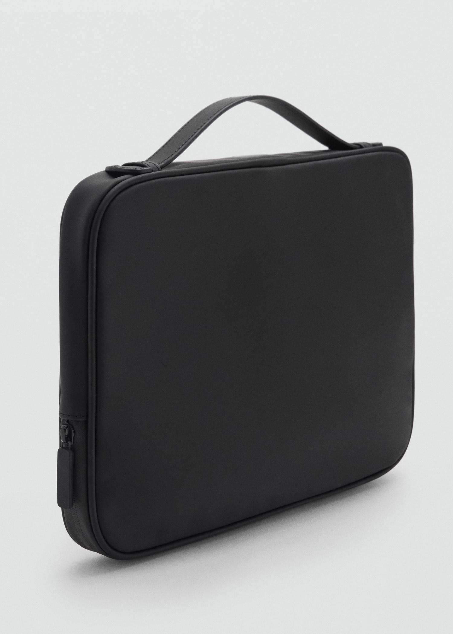 Rubberized laptop case - Men | MANGO USA Product Image