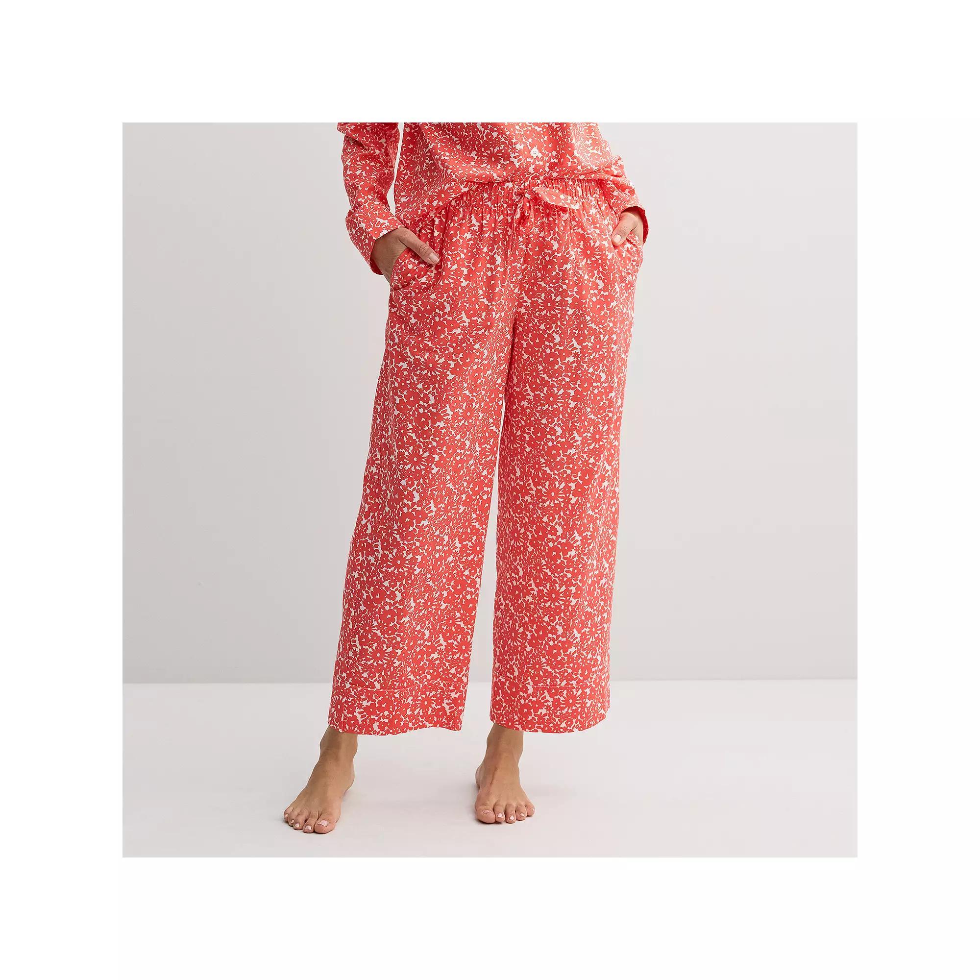 Women's Sonoma Goods For Life® Woven Sleep Pants, Size: XL, Pink Floral Product Image