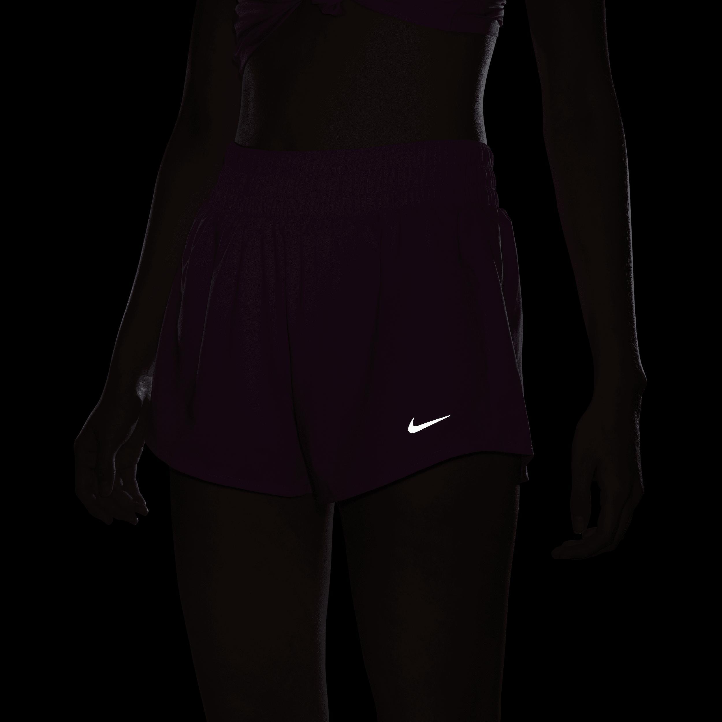 Nike Women's One Dri-FIT Mid-Rise 3" Brief-Lined Shorts Product Image
