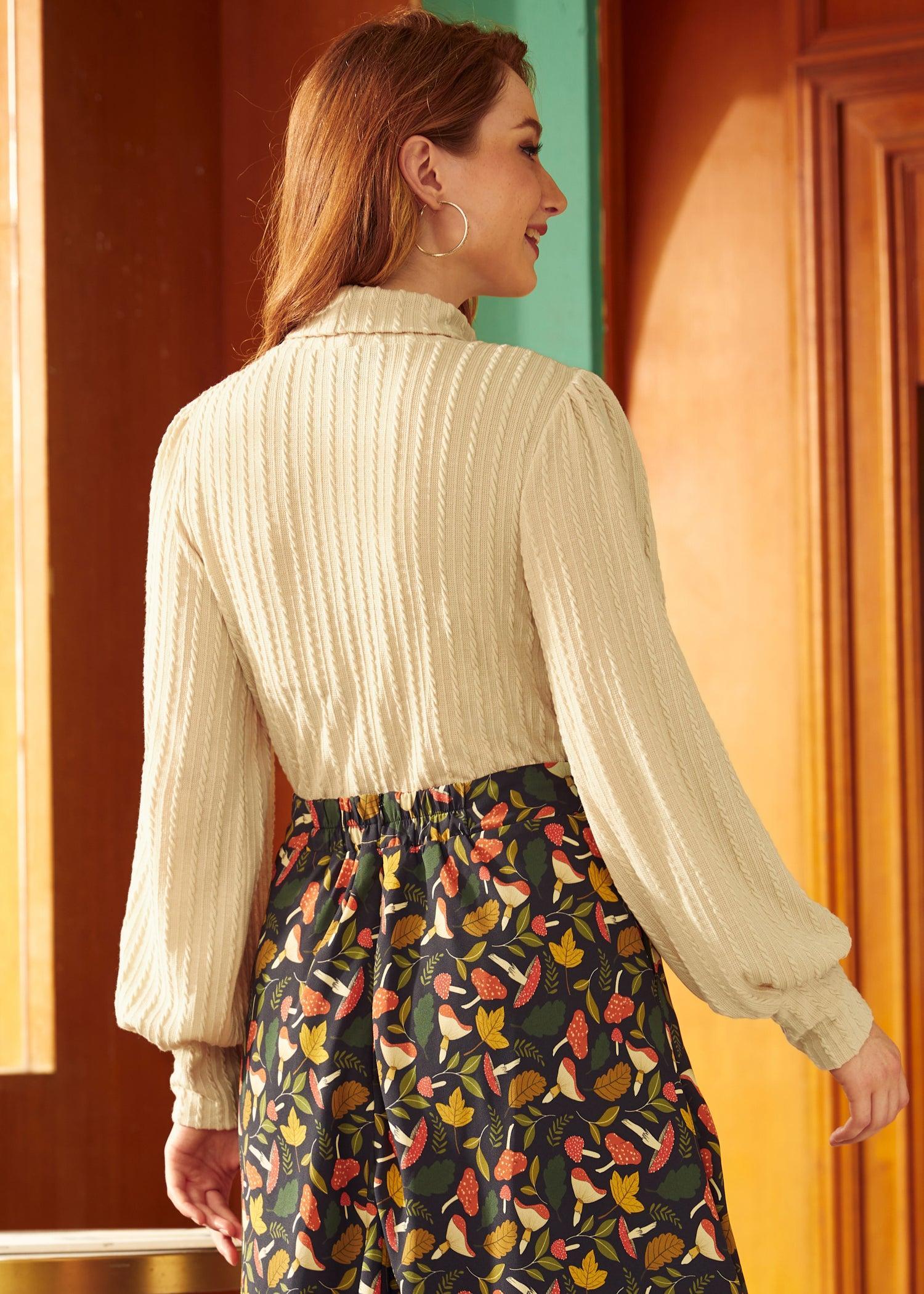 Retro Rendezvous Balloon Sleeve Turtleneck Product Image