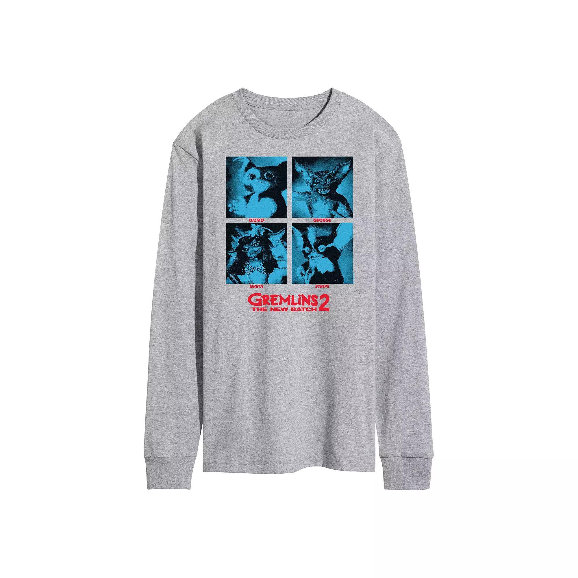 Mens Gremlins 2 Grid Long Sleeve Graphic Tee Product Image
