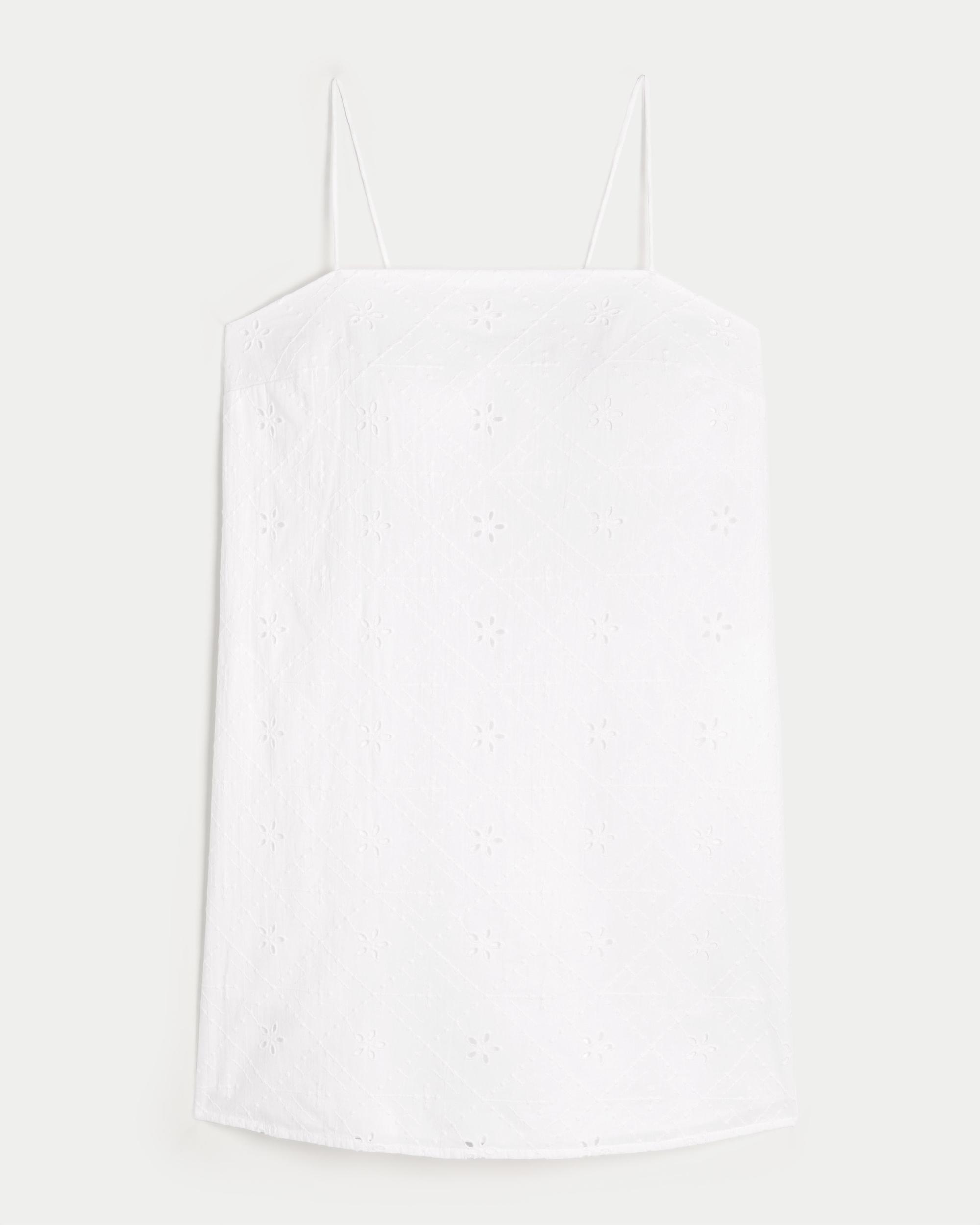 Eyelet Shift Mini Dress Product Image