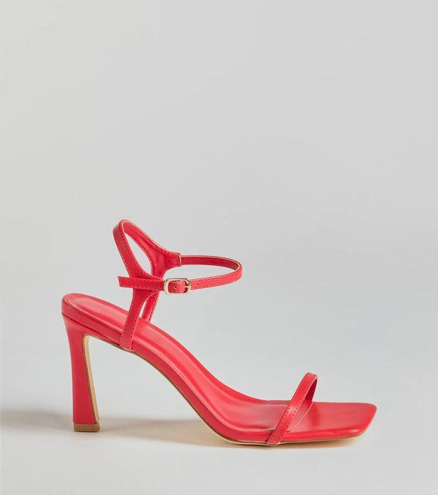 Sleek And Chic Square Toe Stiletto Heels Product Image