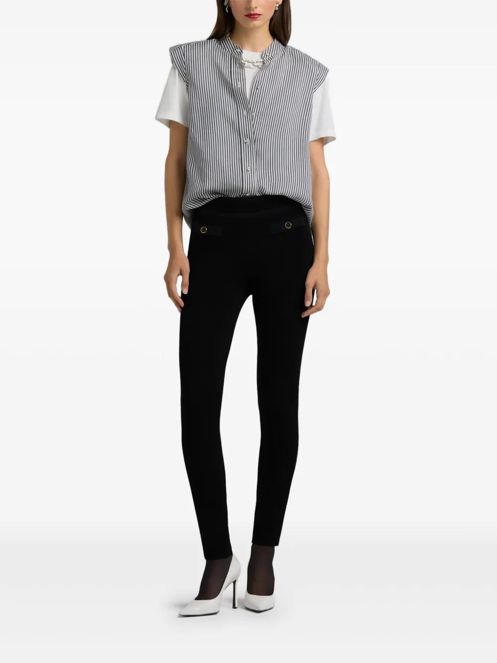 ST JOHN Striped Cap Sleeve Top In Blpt Product Image