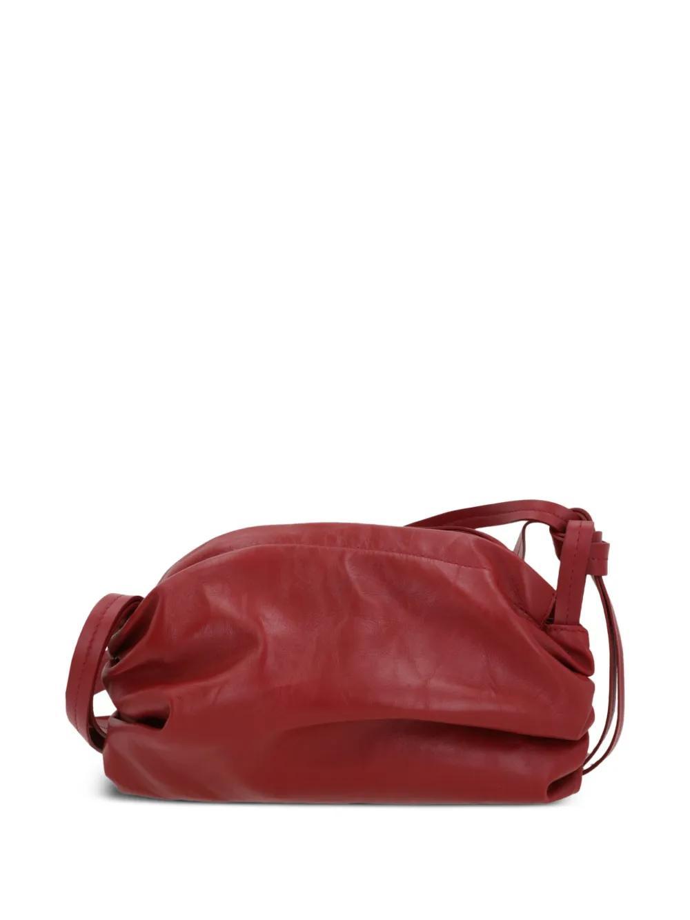 JIL SANDER Logo Printed Shoulder Bag In Red Product Image