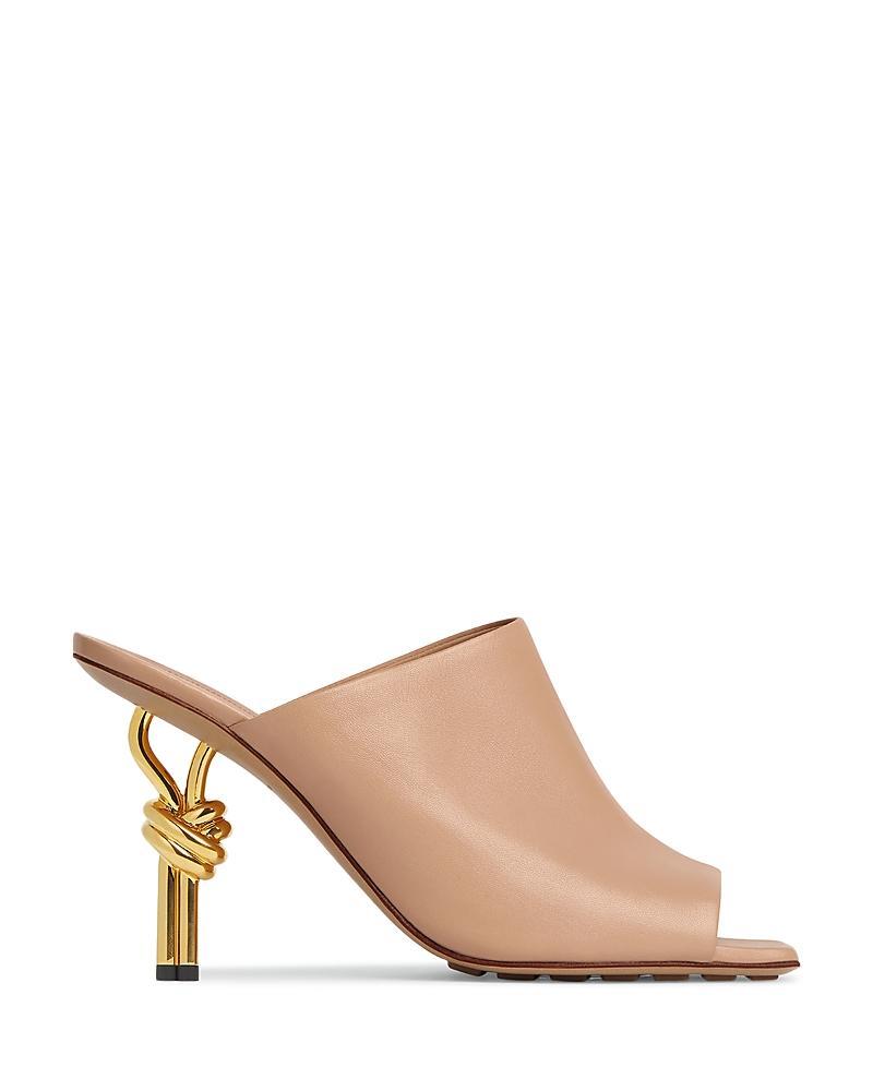 Bottega Veneta Womens Knot Slip On High Heel Sandals Product Image