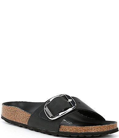 Birkenstock Womens Madrid Big Buckle Detail Oiled Leather Sandals Product Image