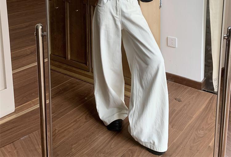 High Waist Wide Leg Jeans Product Image