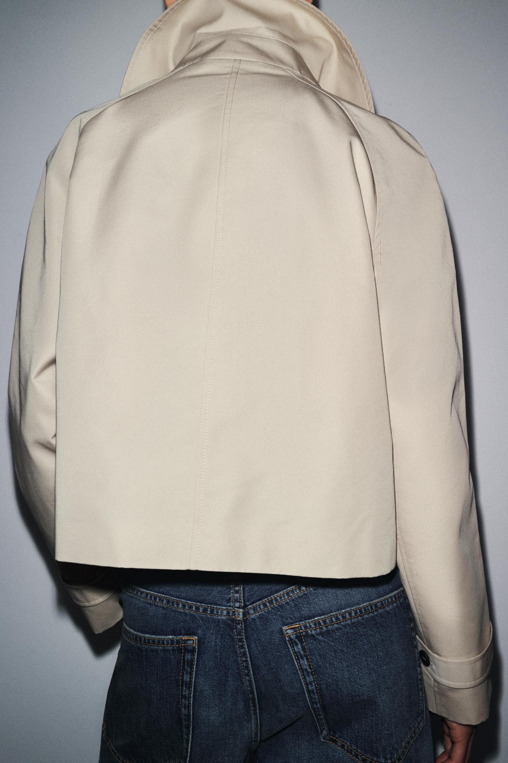 WATER REPELLENT SHORT TRENCH COAT ZW COLLECTION Product Image