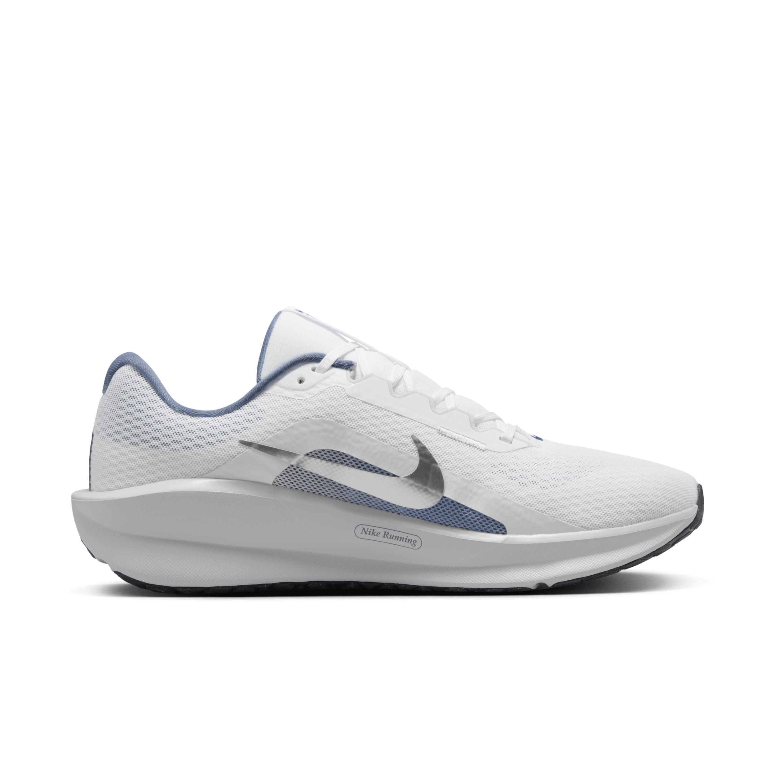 Nike Downshifter 13 Men's Road Running Shoes, Size: 15, White Grey Silver Product Image