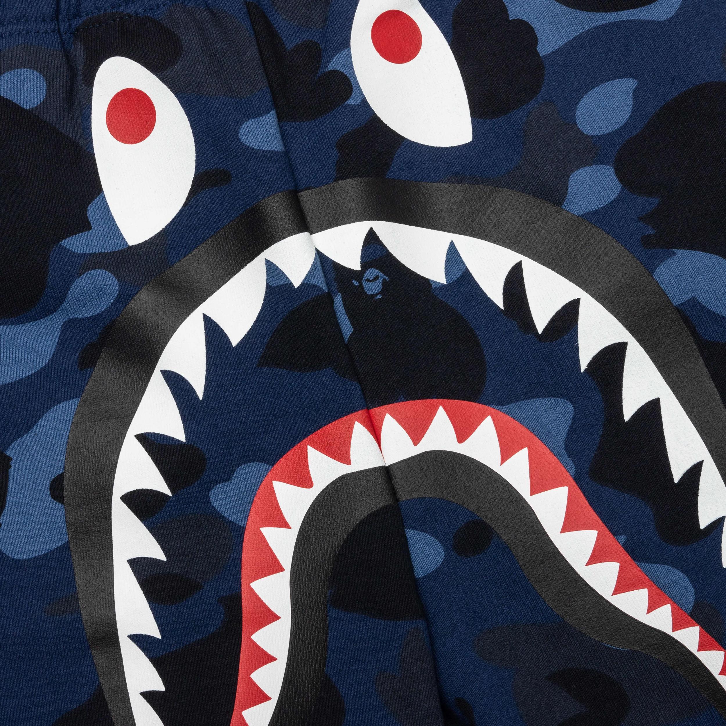 Color Camo Shark Sweat Shorts - Navy Male Product Image