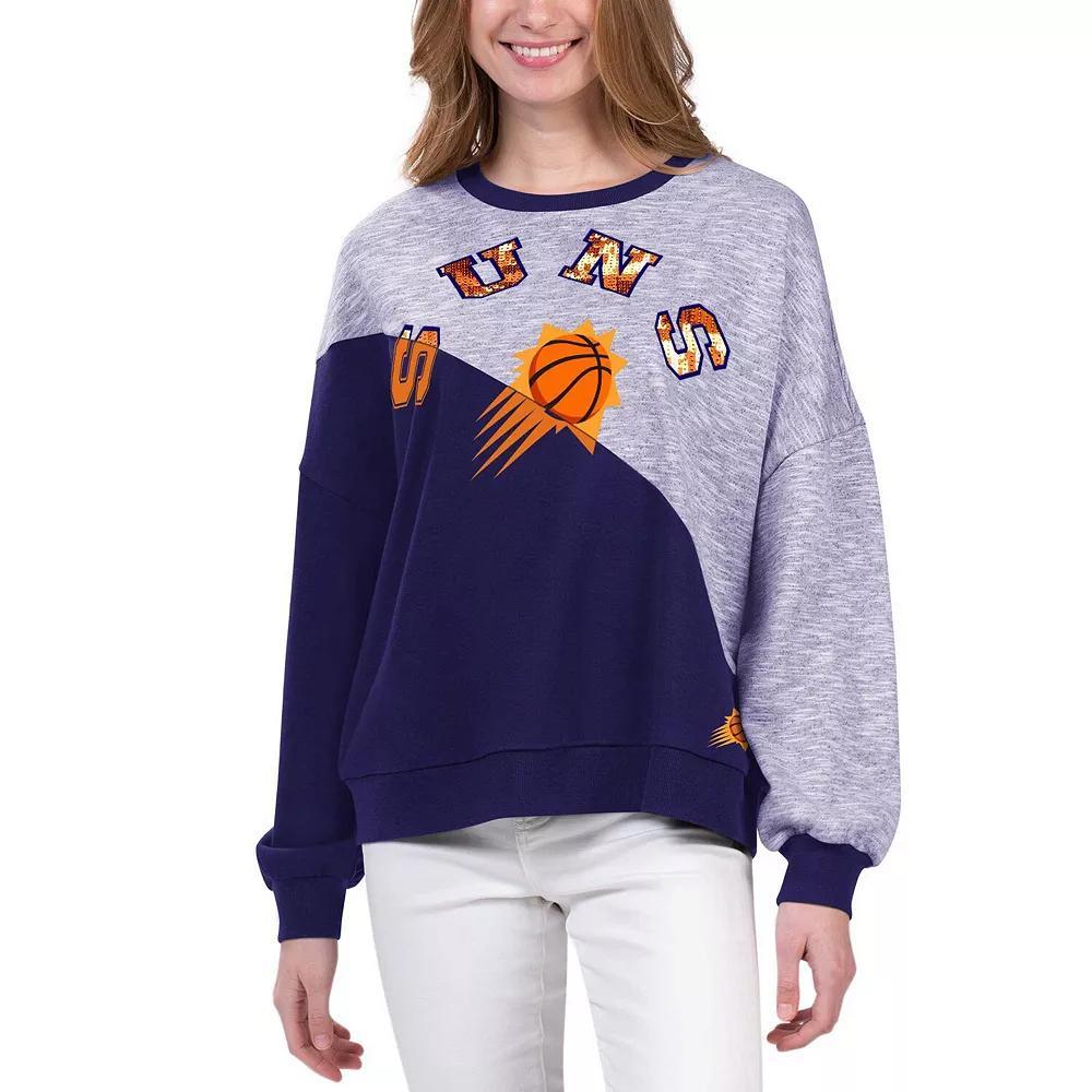 Women's G-III 4Her by Carl Banks Purple Phoenix Suns Benches Split Pullover Sweatshirt, Size: XL, Phx Purple Product Image