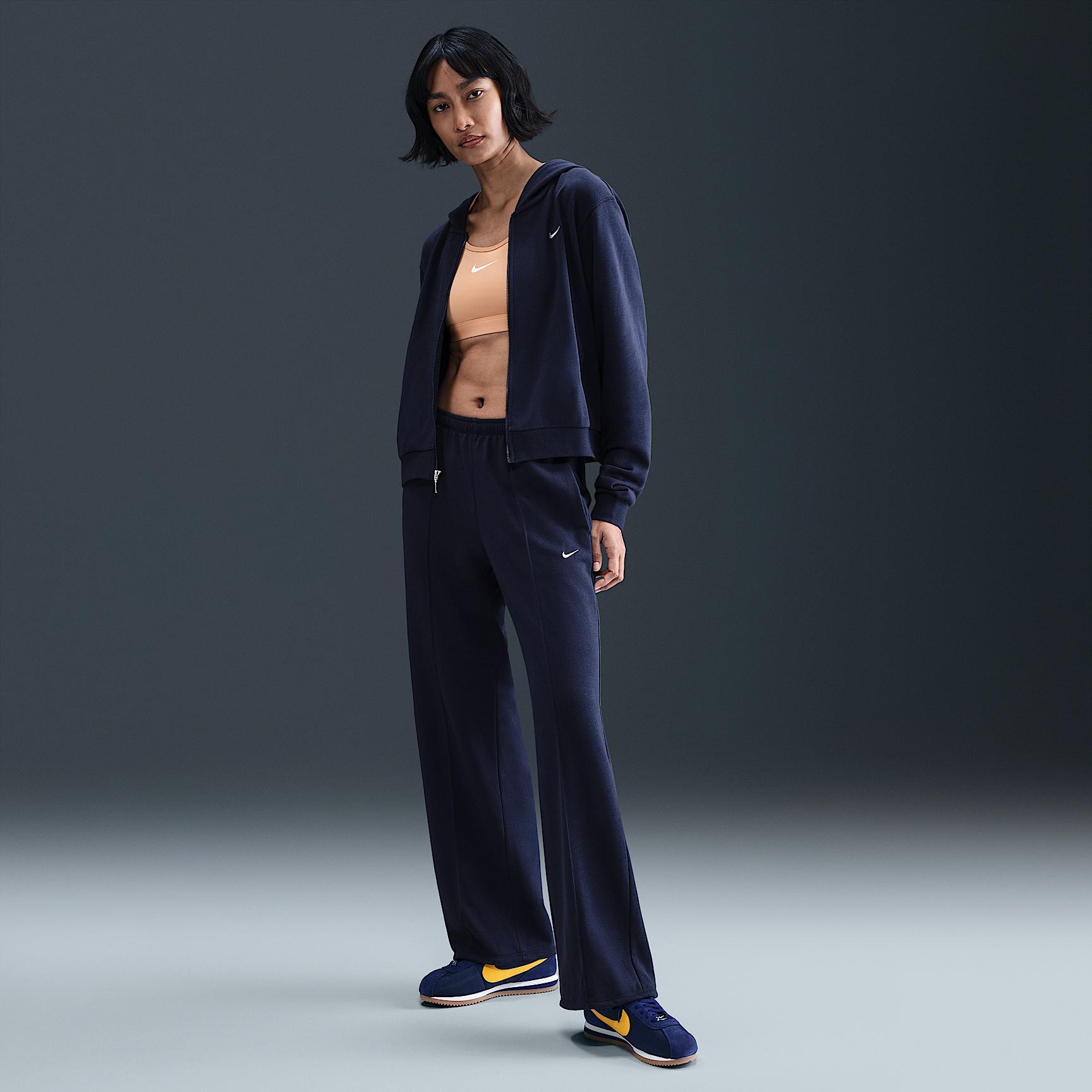 Women's Nike Sportswear Chill Terry Mid-Rise French Terry Open-Hem Sweatpants Product Image
