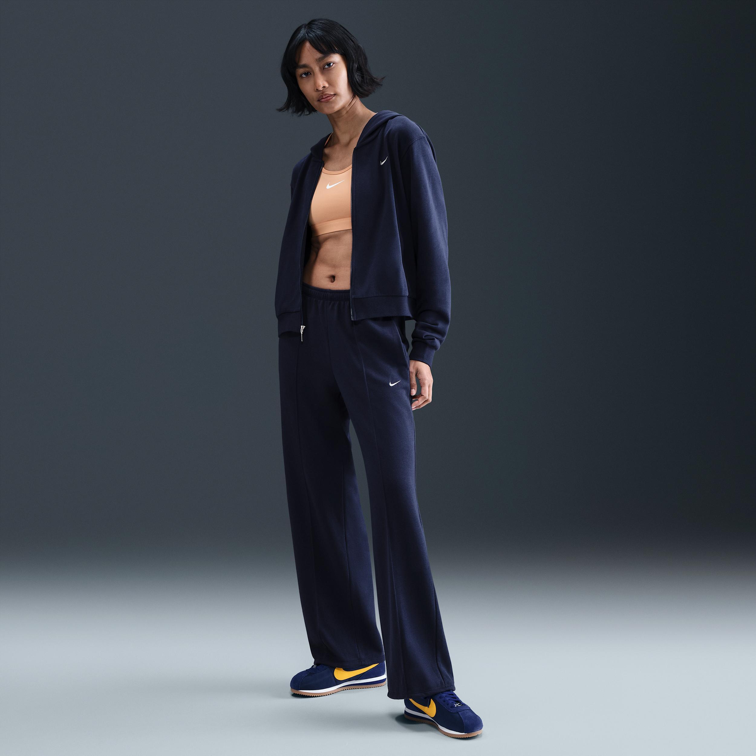 Women's Nike Sportswear Chill Terry Mid-Rise French Terry Open-Hem Sweatpants Product Image