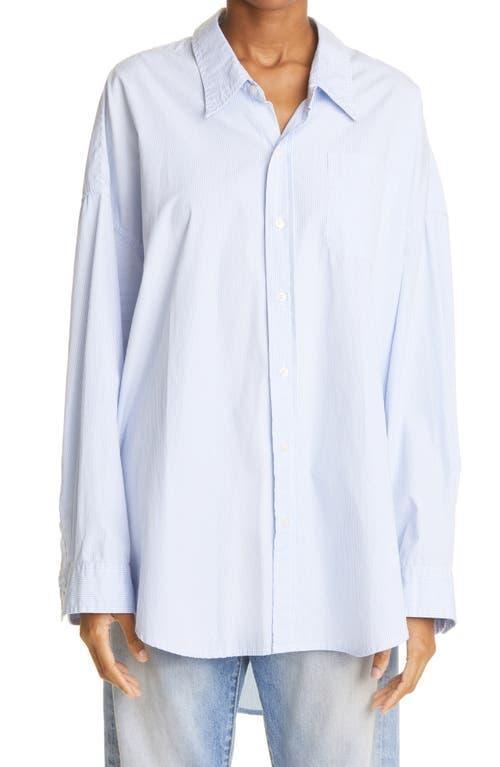 Womens Drop Neck Oxford Shirt Product Image