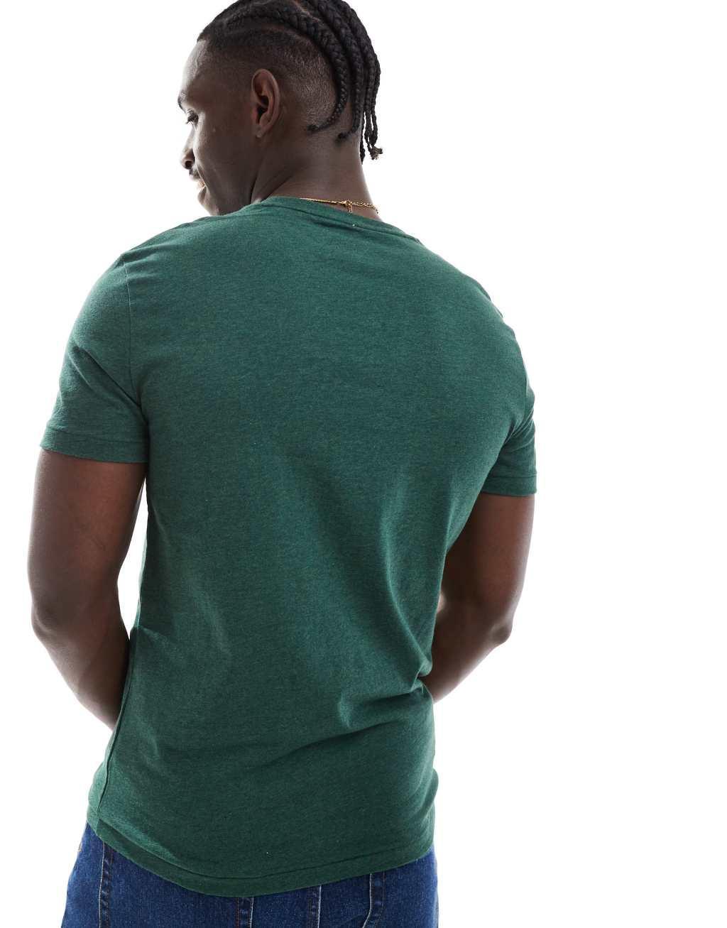 Polo Ralph Lauren icon logo t-shirt in dark green heather Product Image