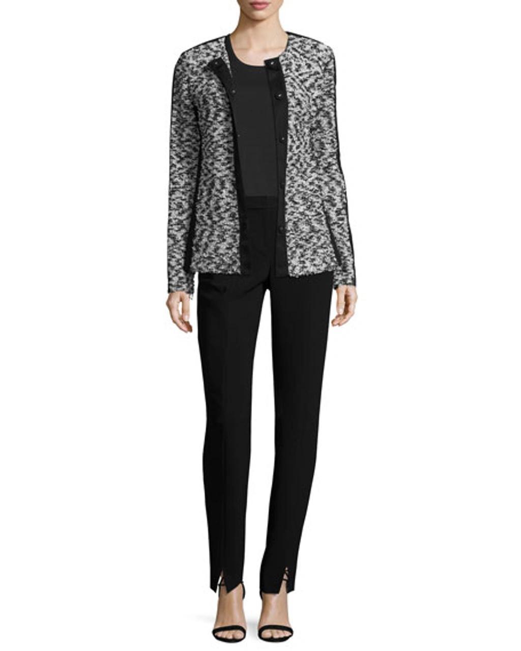 ST JOHN St. John Collection 'jennifer' Crepe Marocain Ankle Pants In Black Product Image