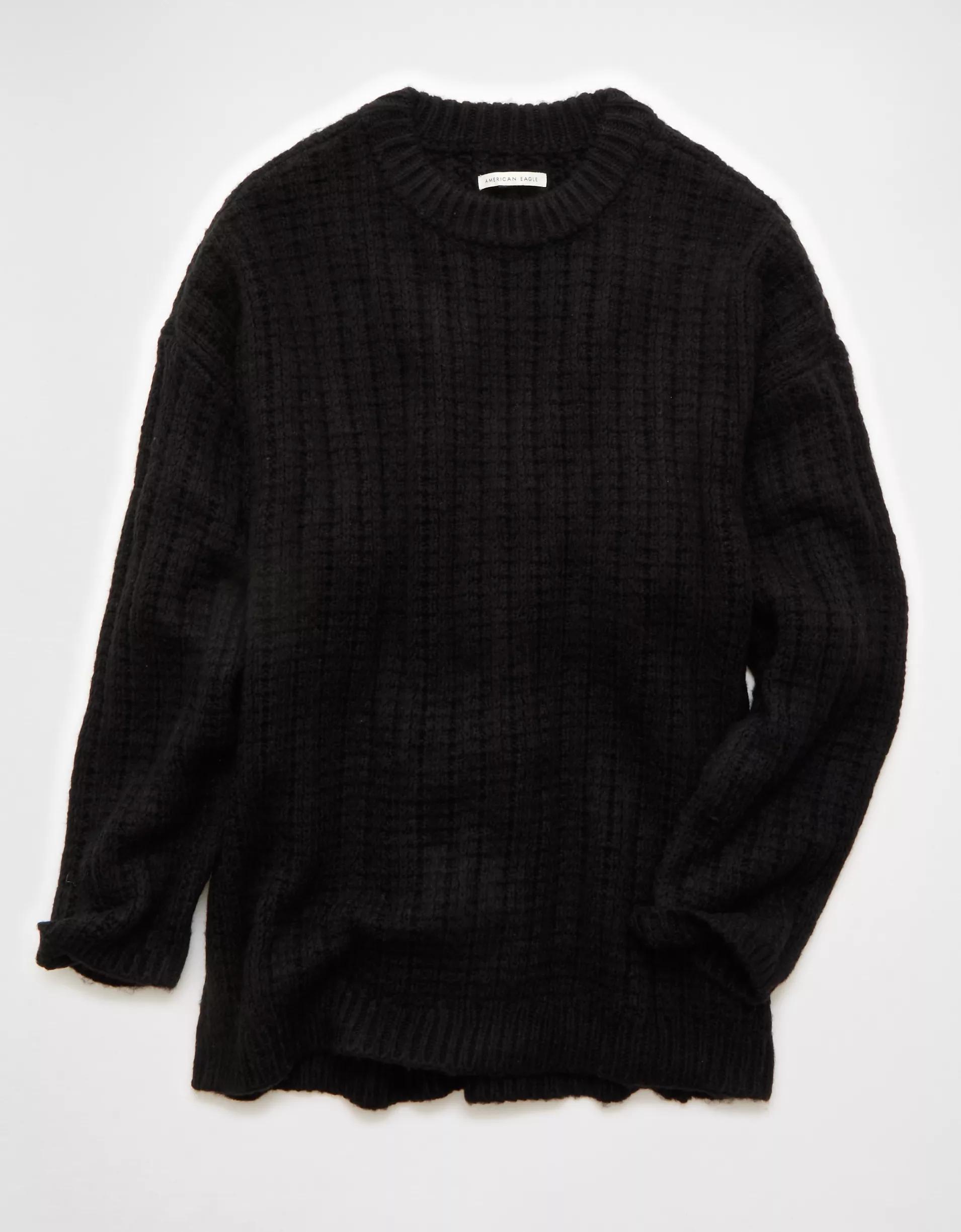 AE Oversized Waffle Sweater Product Image