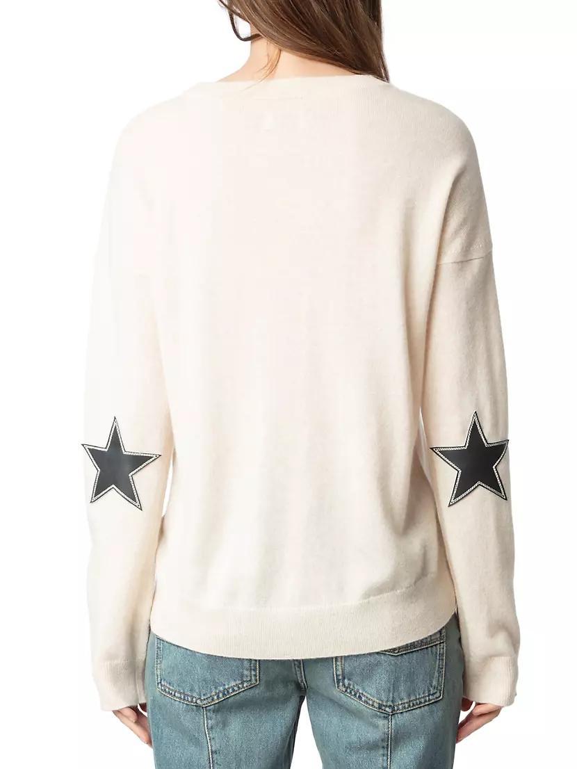 Cici Cashmere Star Patch Sweater Product Image