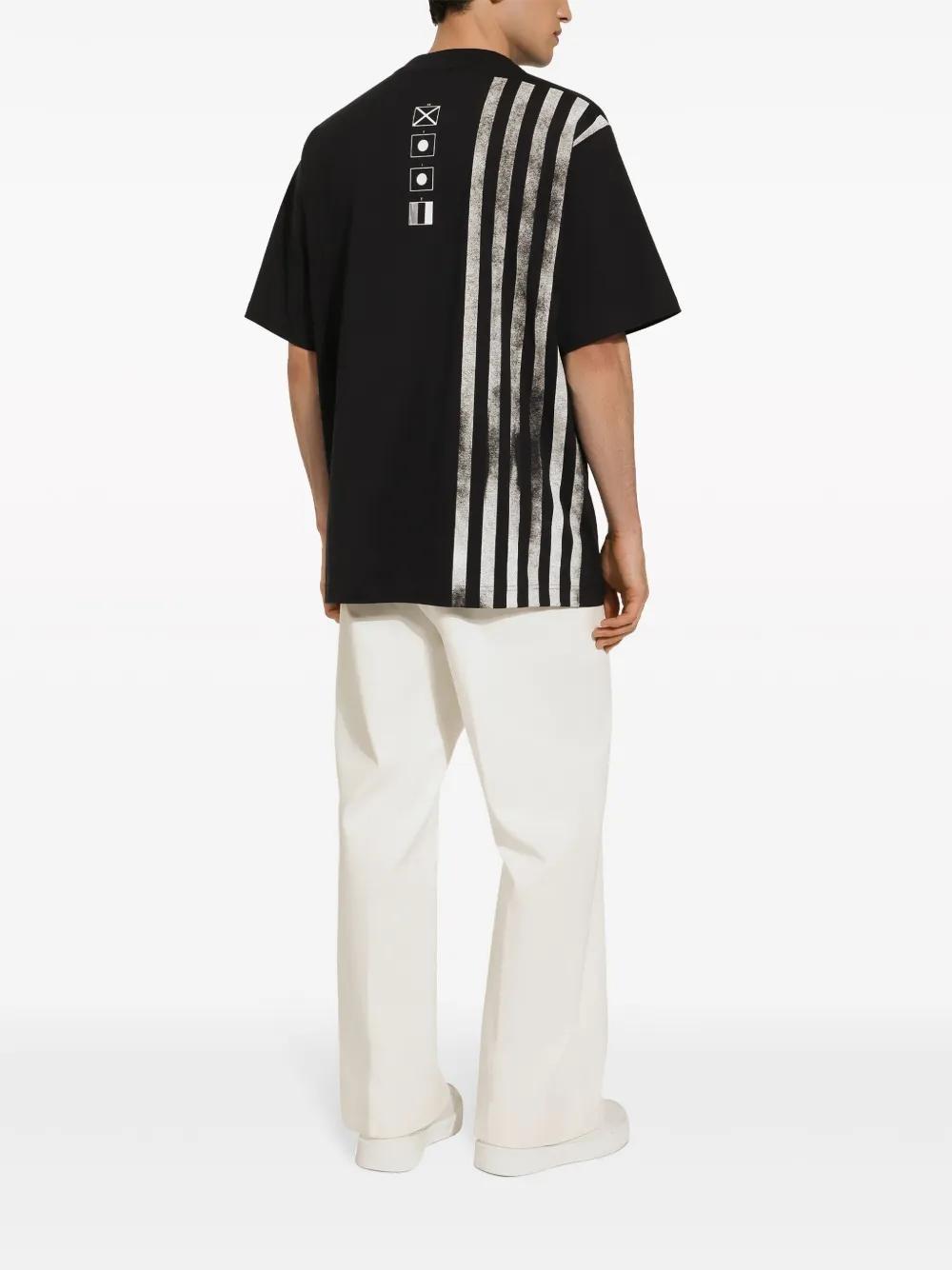 stripe-print cotton T-shirt Product Image