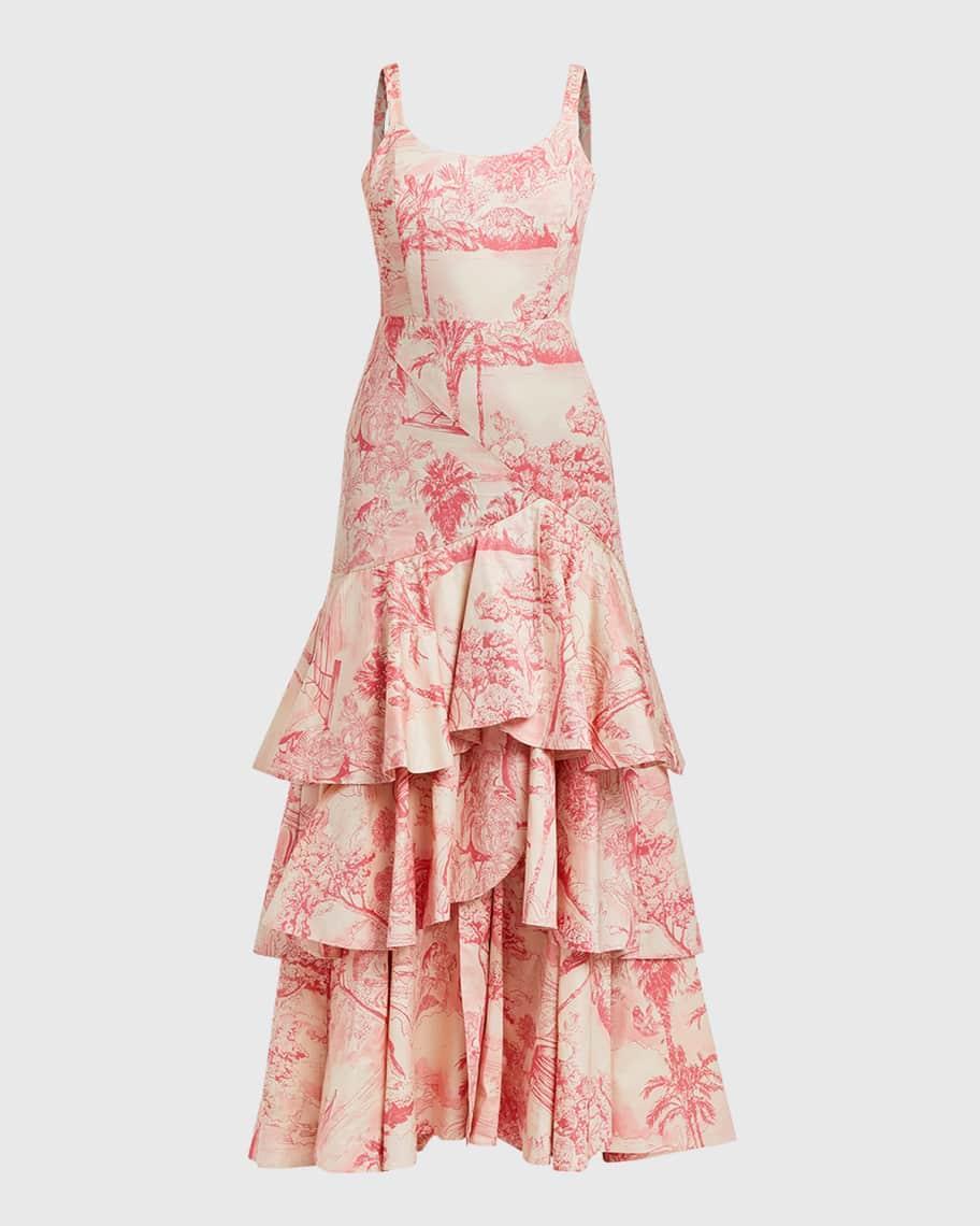 Marseilles Tiered Ruffle Convertible Gown Product Image