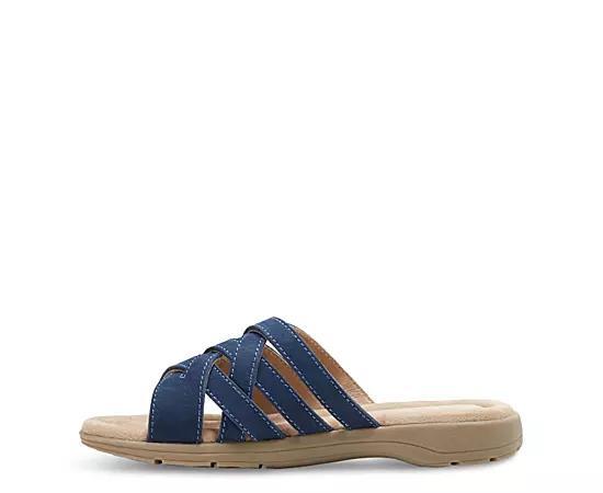Eastland Hazel Women's Leather Slide Sandals, Size: 9, Light Blue Product Image