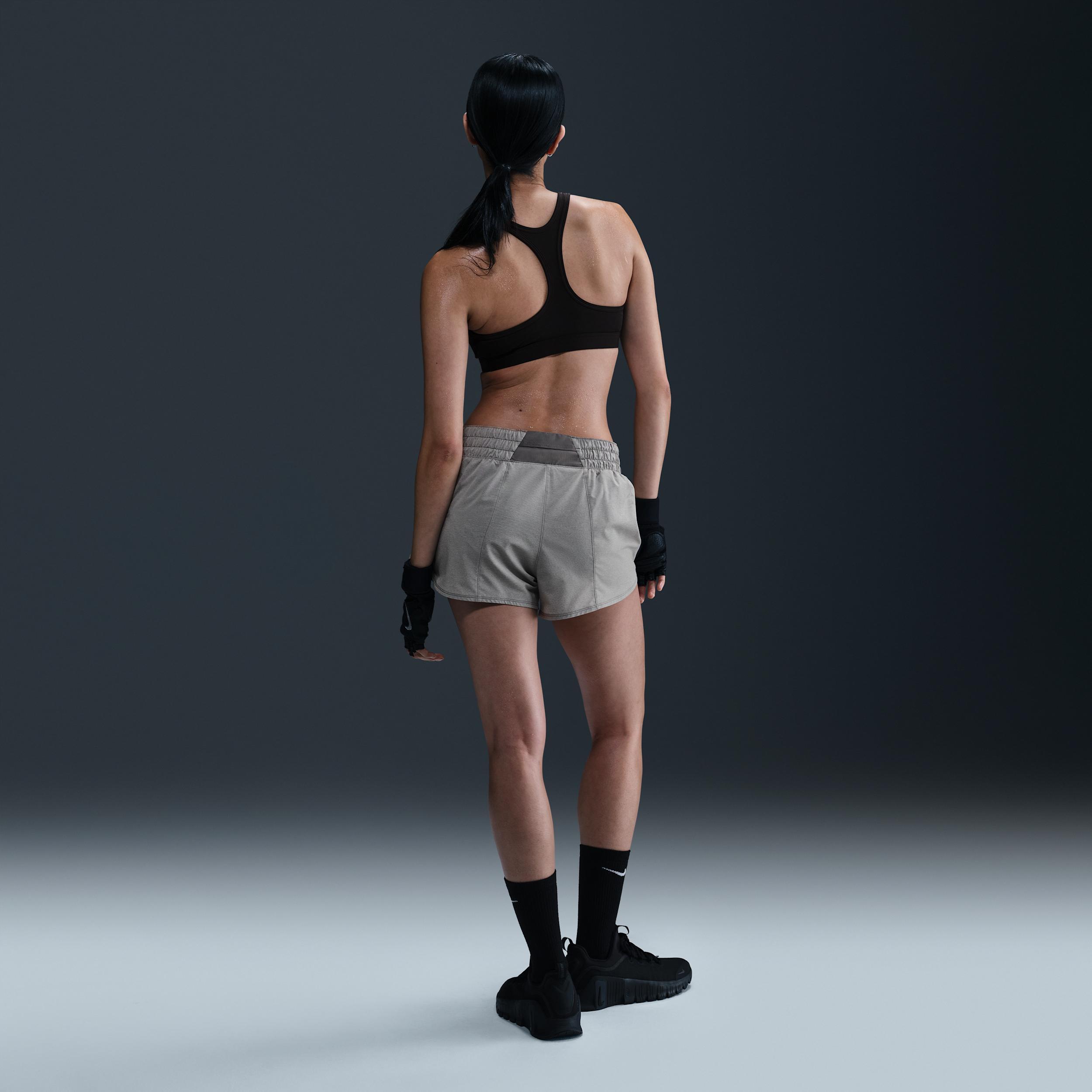 Nike Women's One Dri-FIT Mid-Rise 3" Brief-Lined Shorts Product Image
