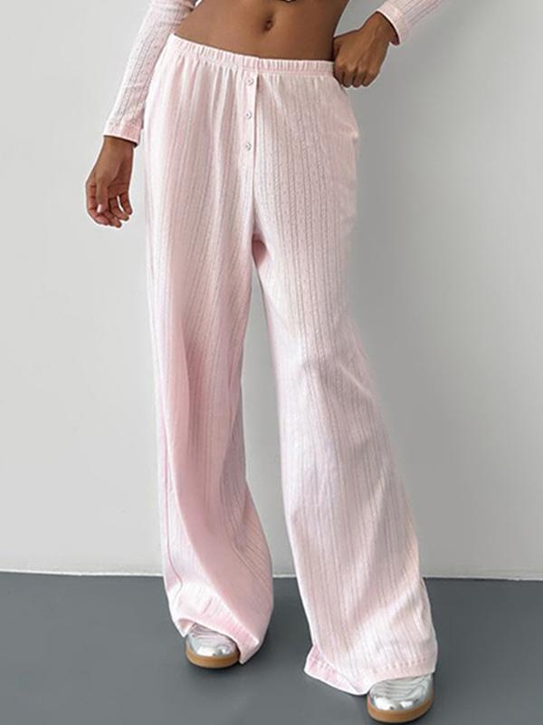 Casual Knit Wide Leg Pants Product Image
