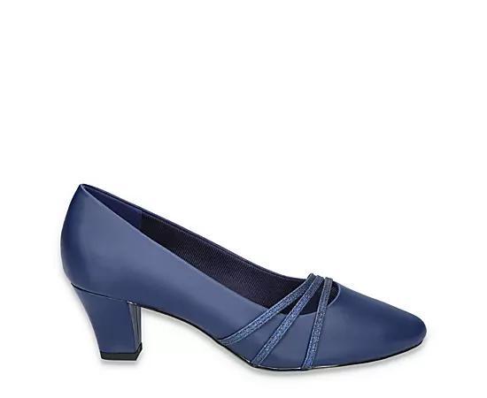 Easy Street Cristiny Womens Pumps Blue Satin Product Image
