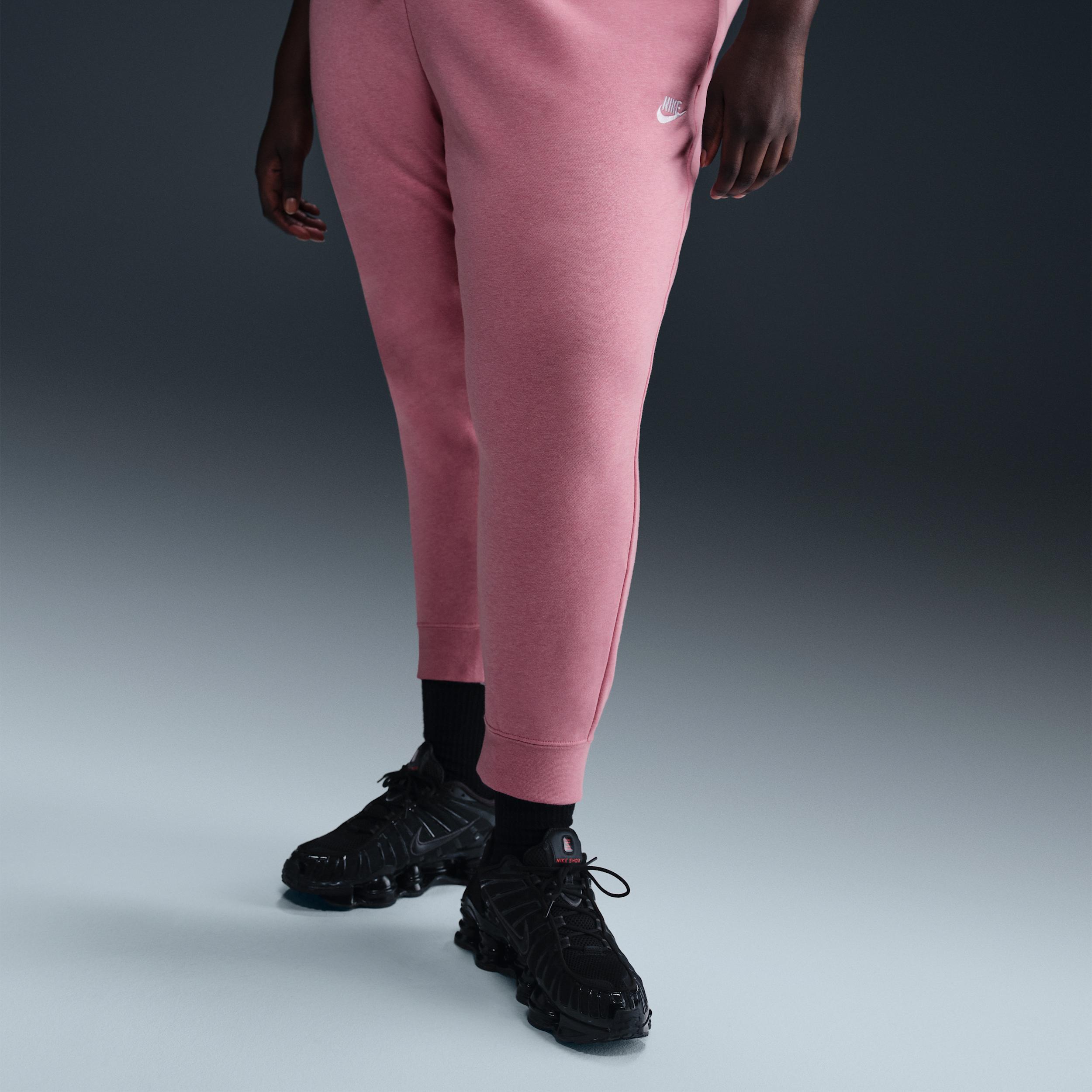Womens Nike Sportswear Club Fleece Mid-Rise Jogger Pants (Plus Size) Product Image