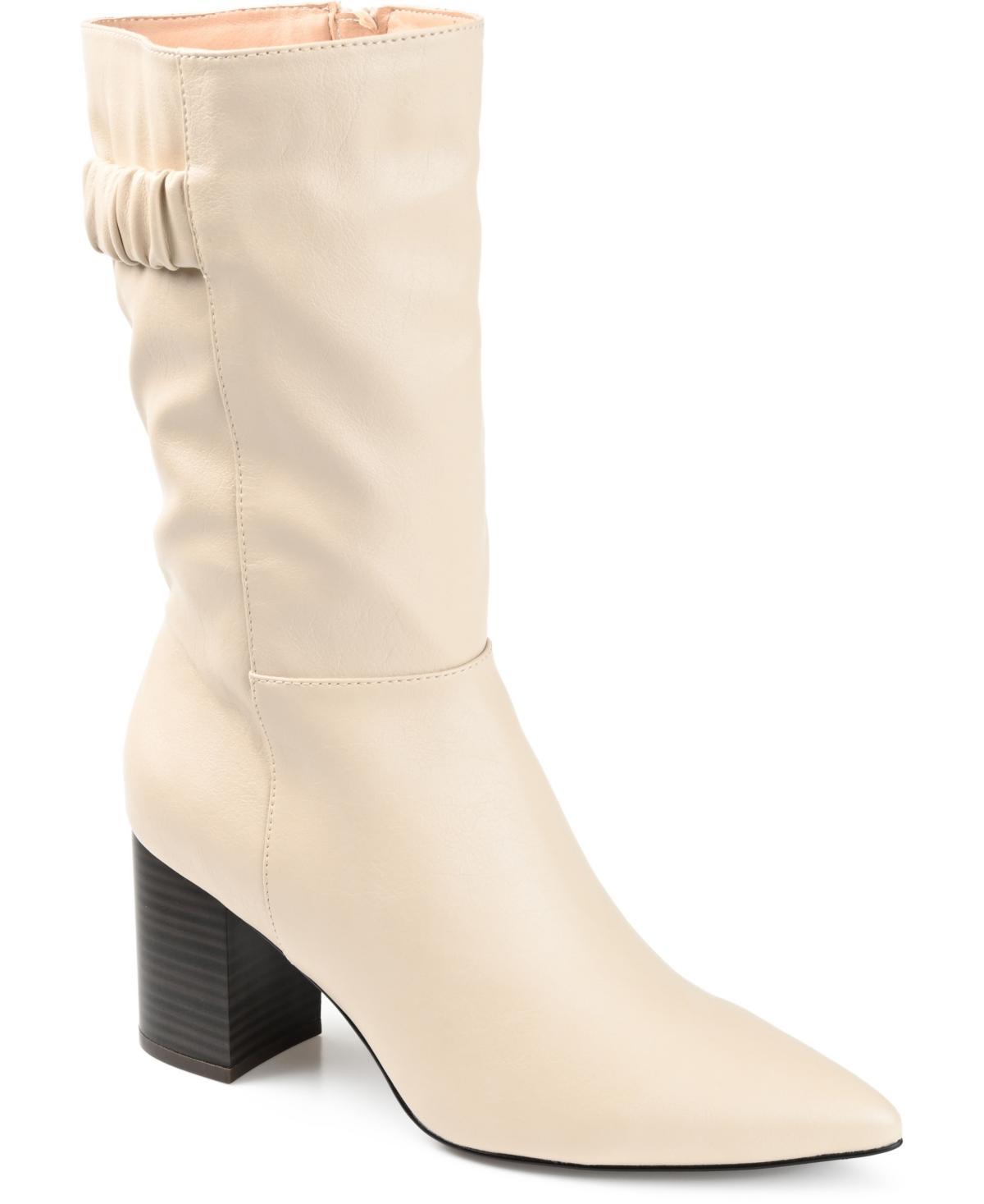Journee Wilo Women's High Heeled Boots, Size: 9 Wc, Ivory Product Image