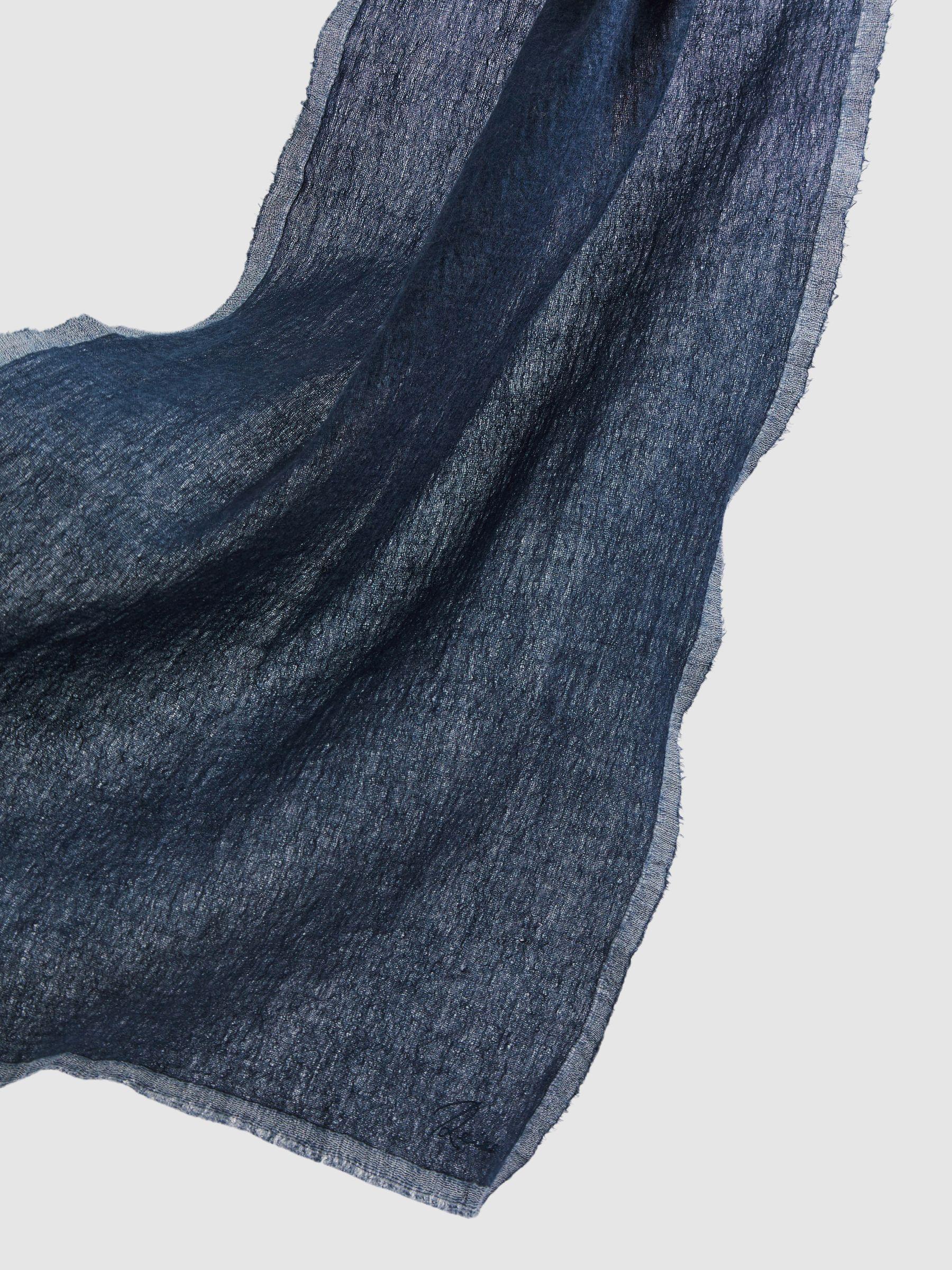 Wool Two-Tone Scarf in Blue Product Image