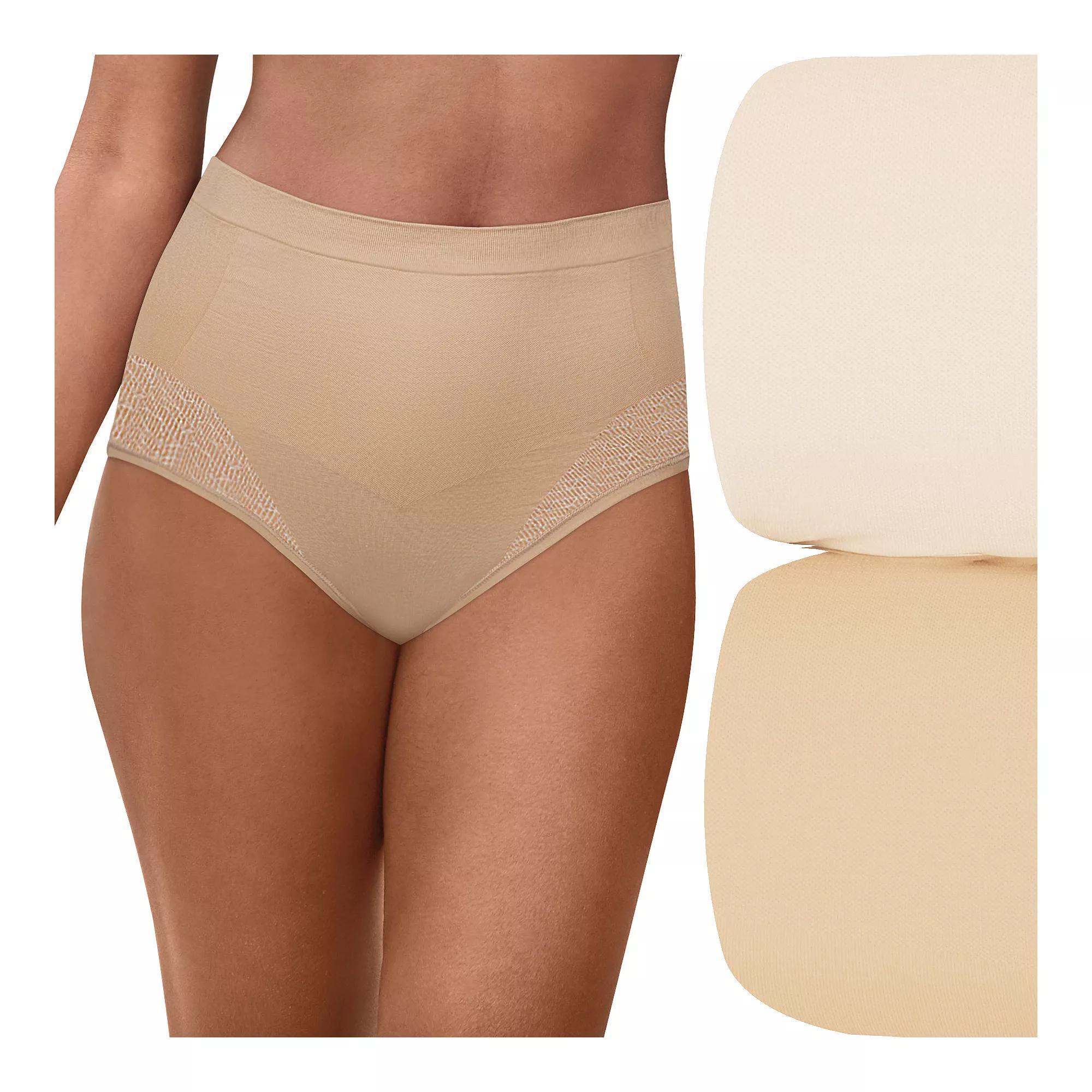 Bali Comfort Revolution 2-Pack Firm Control Brief Panty Set 0048, Women's, Size: XL, Light Beige Pack Product Image