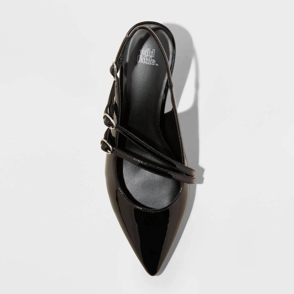 Women's Sasha Buckle Slingback Kitten Heels with Memory Foam Insole - Wild Fable™ Product Image