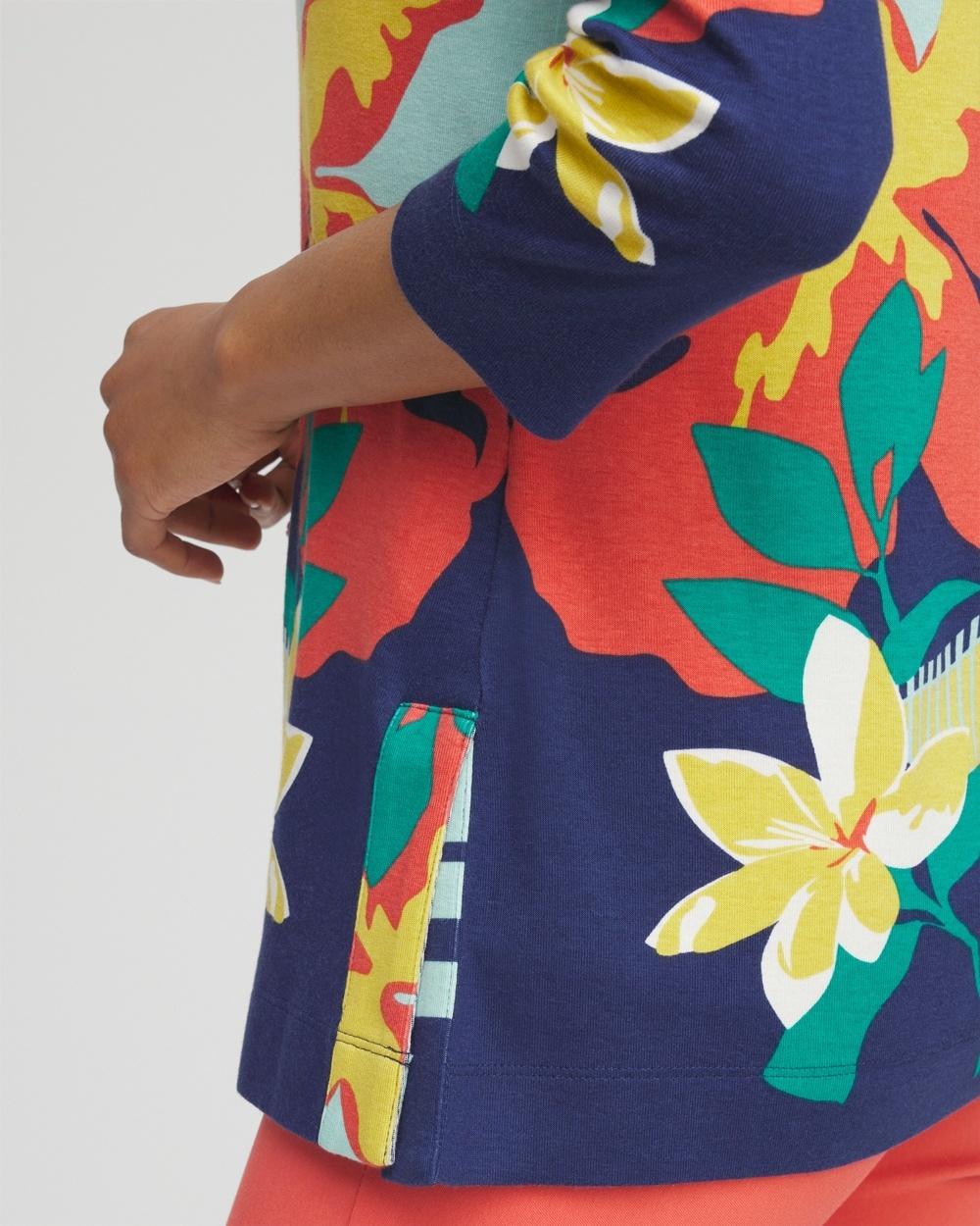 Floral V-neck Tunic Product Image