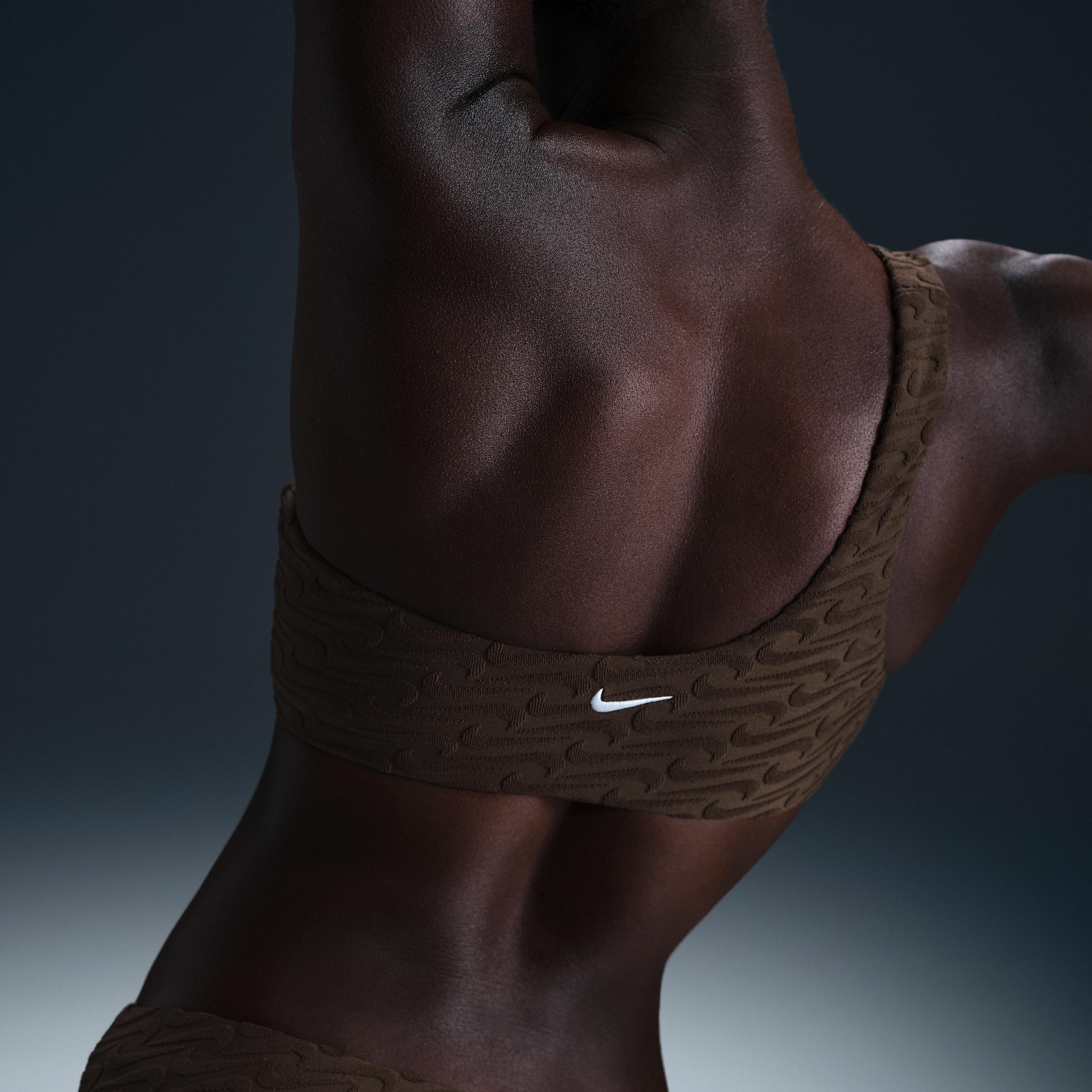 Nike Women's Swim Swoosh Link Terry Asymmetrical Bikini Top Product Image