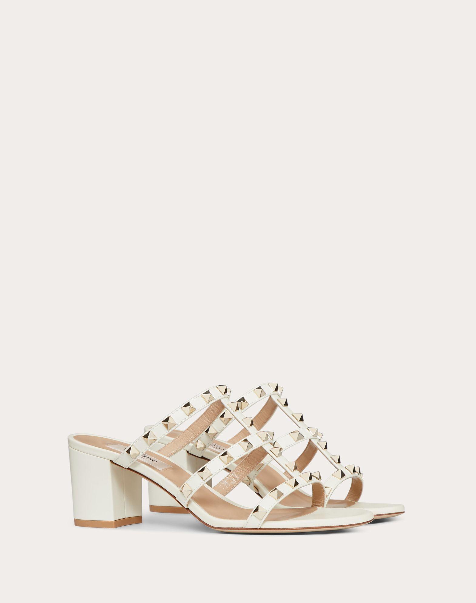 Rockstud Calfskin Leather Slide Sandal 60 Mm Product Image