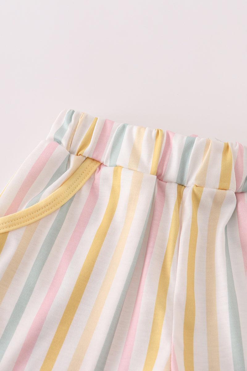 Blue farm embroidery gingham set Product Image