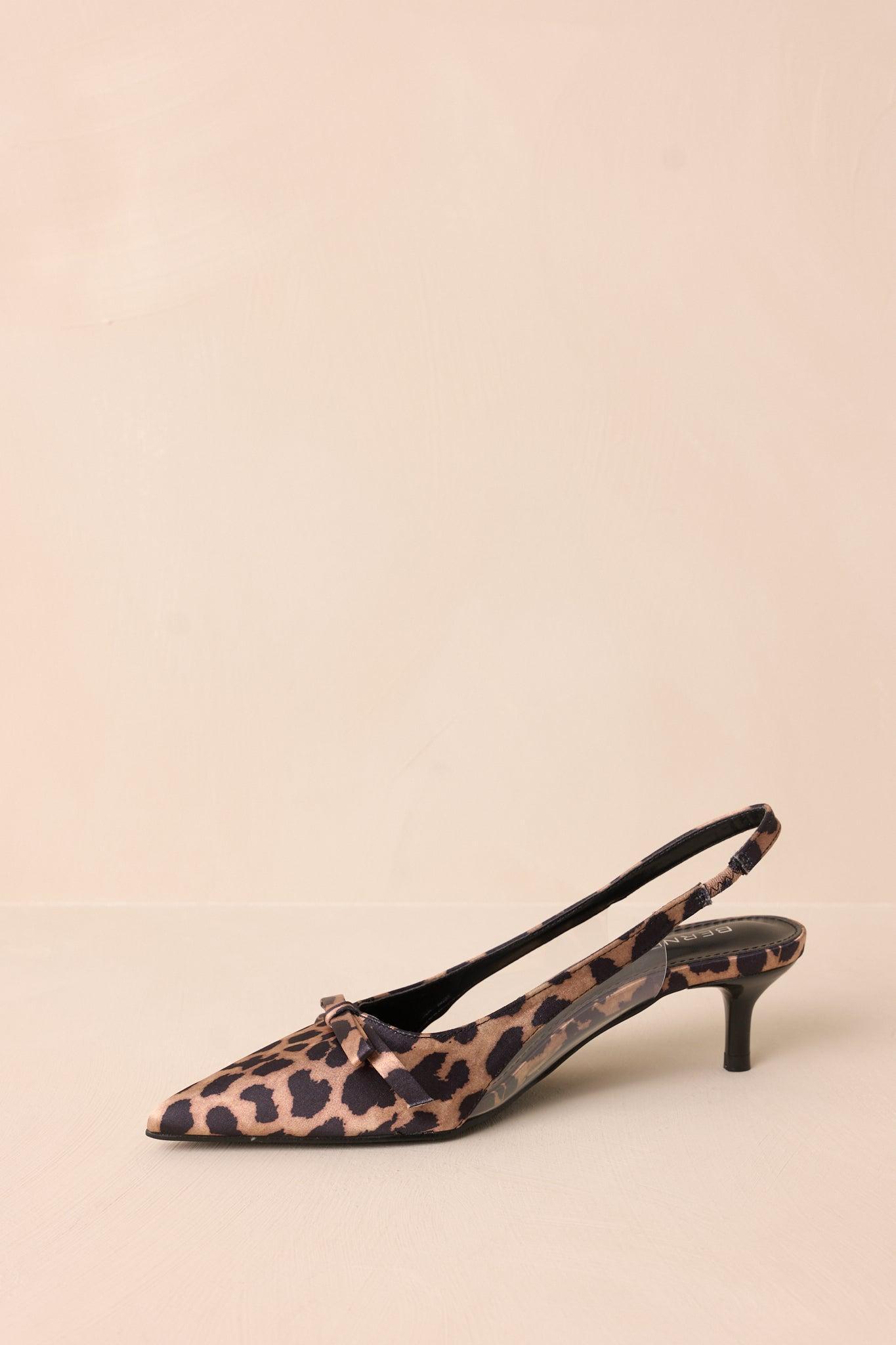 Regal Steps Leopard Print Slingback Kitten Heels Product Image