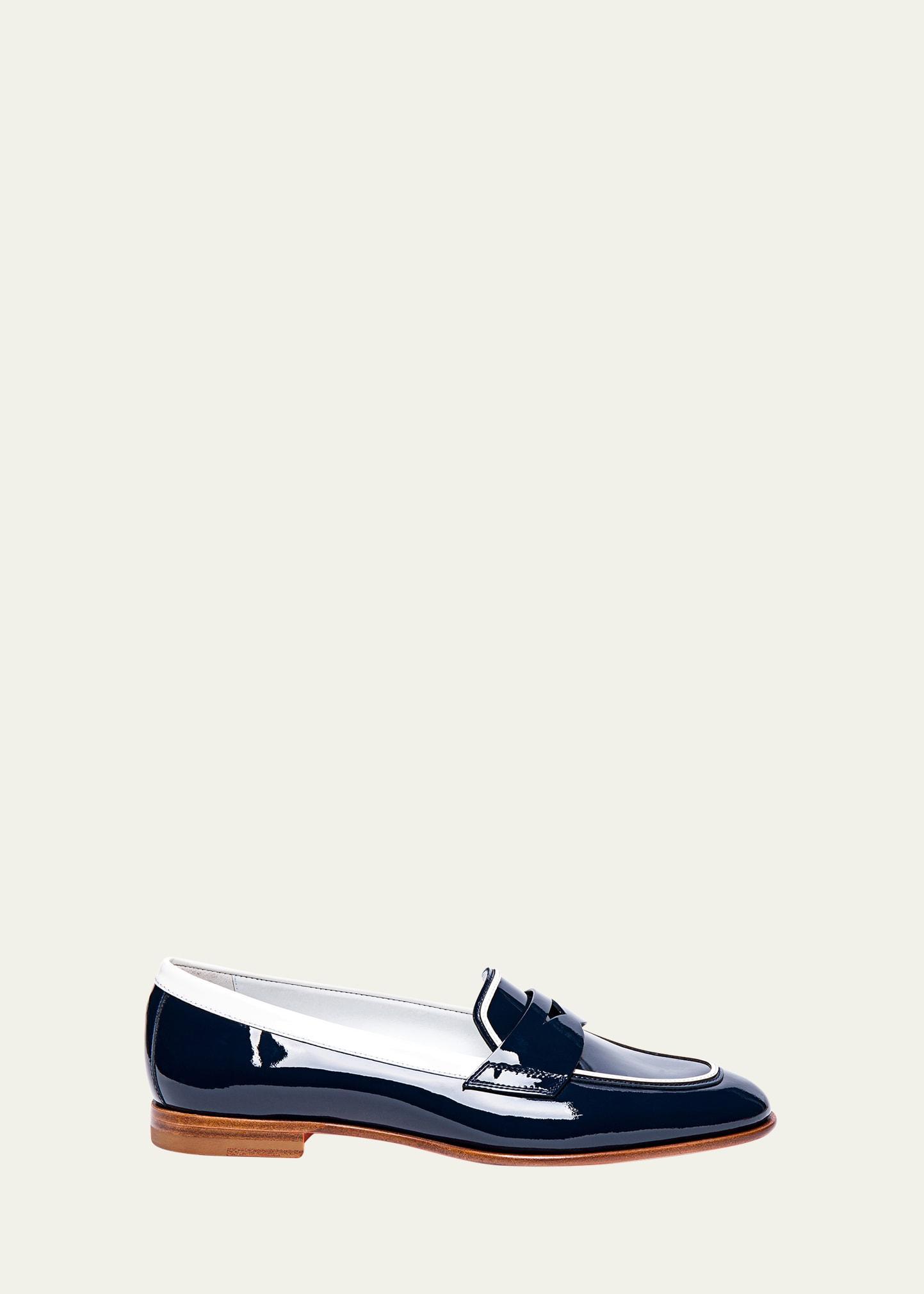 Womens Patent Leather Penny Loafers Product Image
