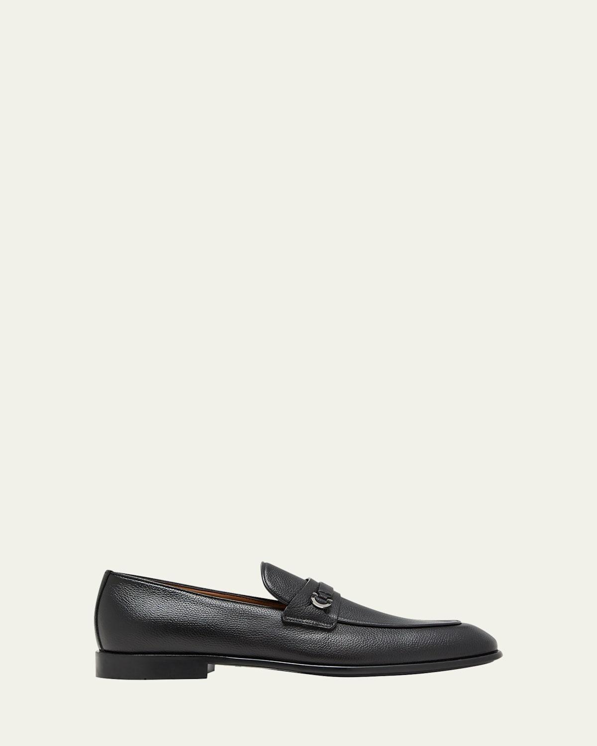 Ferragamo Mens Desio Leather Loafers Product Image