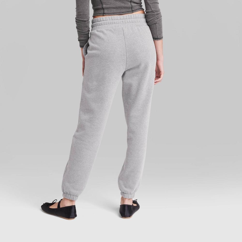 Womens High-Rise Tapered Sweatpants - Wild Fable Heather XXS: Relaxed Fit, Fleece, Drawstring Waistband Product Image