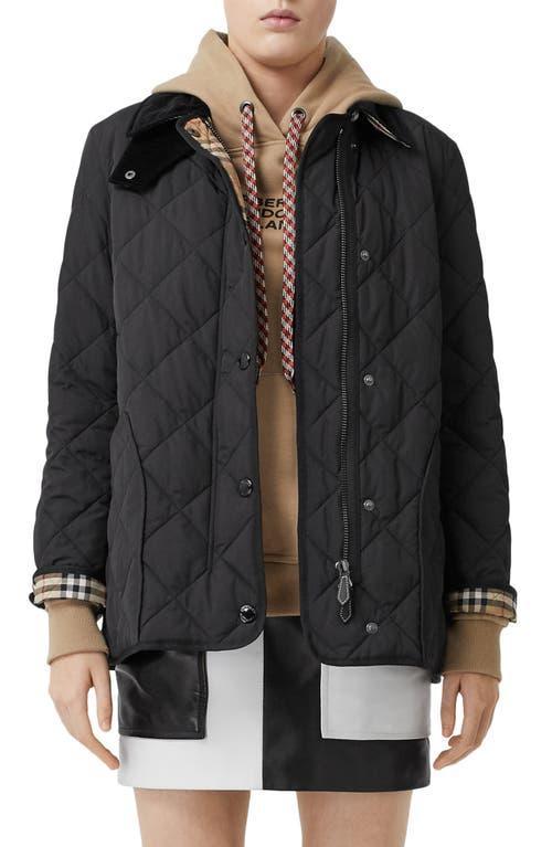 Cotswold Quilted Barn Jacket, Black Product Image