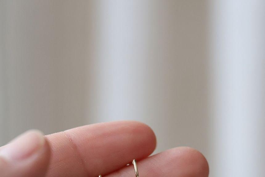 Rhinestone Sterling Silver Drop Earring Product Image