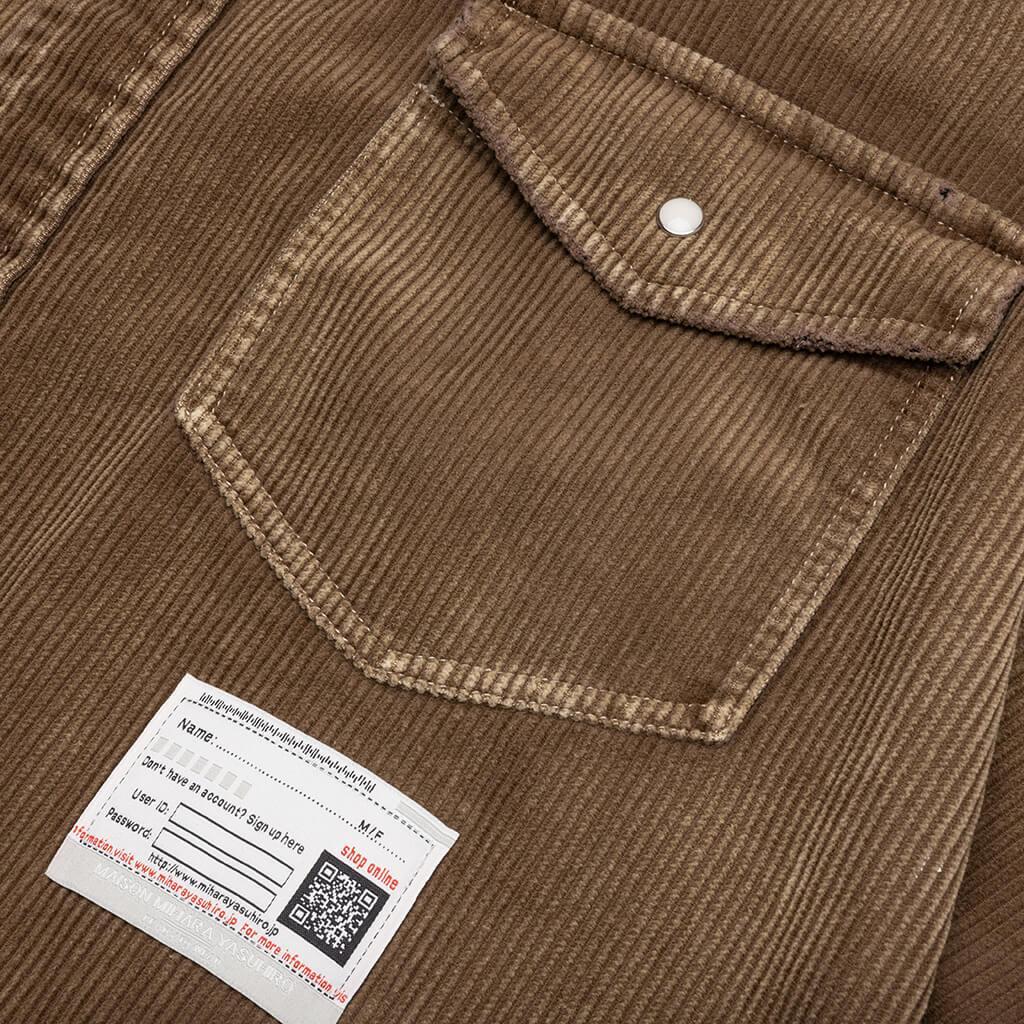 Aged Corduroy Shirt - Brown Male Product Image