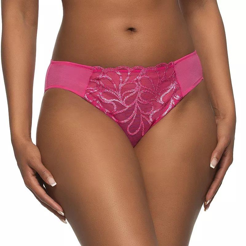 Women's Paramour by Felina Lotus Hi-Cut Brief Panty 635088, Size: Large, Pink Product Image
