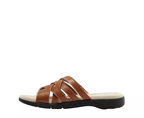 Eastland Hazel Women's Leather Slide Sandals, Size: 9, Light Blue Product Image